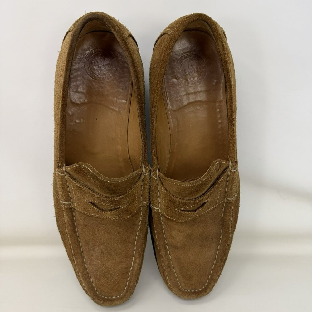 Eduard Meier Suede Leather Penny Loafers Brown Men’s Size 11 E - Picture 5 of 7